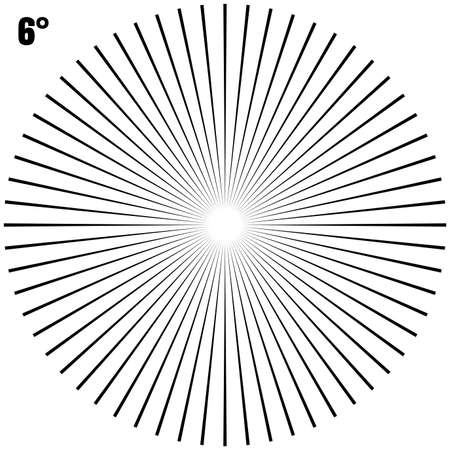 Abstract Circular Geometric Burst Rays On White. EPS 10 vectorのイラスト素材