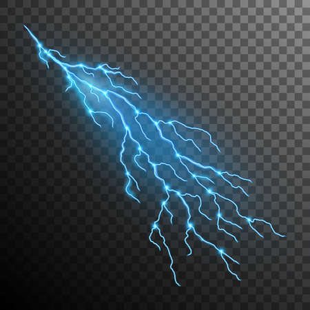 Lightning effect isolated on transparent background. EPS 10 vectorのイラスト素材