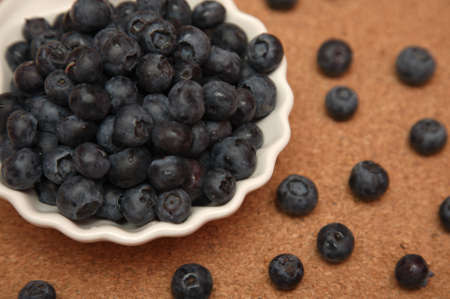 Organic blueberry on a dishの写真素材