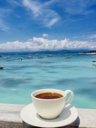 Coffee break in paradiseのeditorial素材