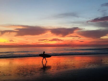 Sunset surfの写真素材