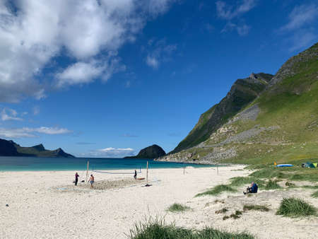 Beautiful nature in Lofoten, North of Norwayの写真素材