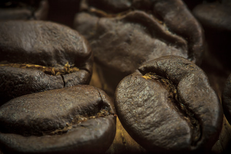 Coffee beans, macroの写真素材