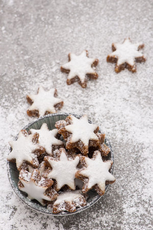 Cinnamon stars in a bowl