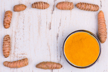 Curcuma roots and powder