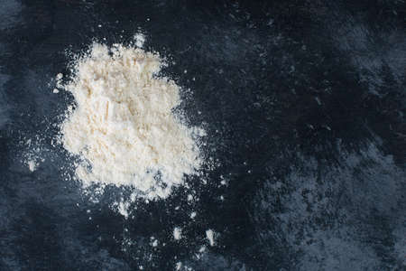 Pile of flour on darkの写真素材
