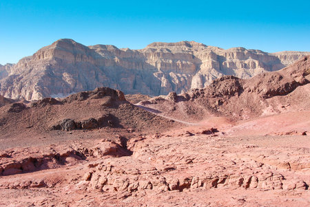 Timna Park near Eilat in the southern Israel, desert Negev, King Salomon pillars