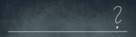 Empty blackboard with a line, copy space for text, concept, white chalk