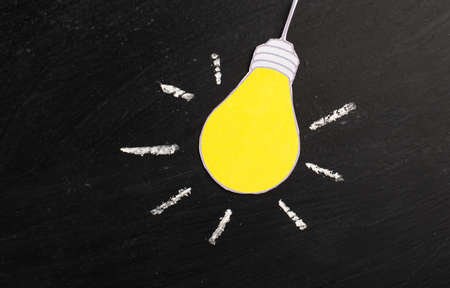 Light bulb concept, having a new idea, brainstorming, start up business, creative marketingの写真素材
