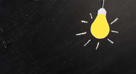 Light bulb concept, having a new idea, brainstorming, start up business, creative marketingの写真素材