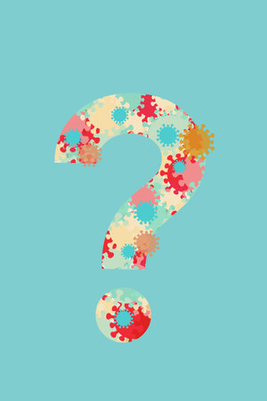 Question mark made from virus, clarification of death cases, reasons for high death rate, excess...
