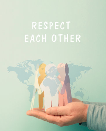 Respect each other, responsibility, tolerance and development, human relationship and interaction, inclusion and diversityの写真素材