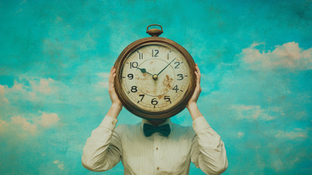 Stress concept, overworked, exhausted, time pressure and confusion, worry about future, deadline at work, mental healthの素材