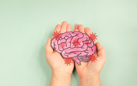 Brain with Borna disease virus infection, neurological disease affecting animal and human,...