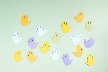 Children rights, inclusion, equality, diversity and hope concept, respect each other, tolerance and...