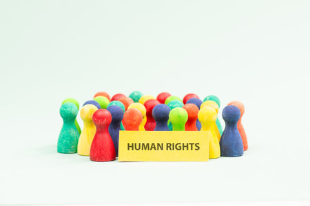 Human rights, inclusion, tolerance, humanitarian aid and support, multicultural society, discrimination and racism, volunteer teamの写真素材