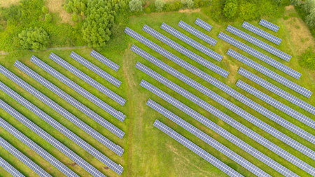 Solar panel station, efficient renewable sustainable energy, environment conversation,...
