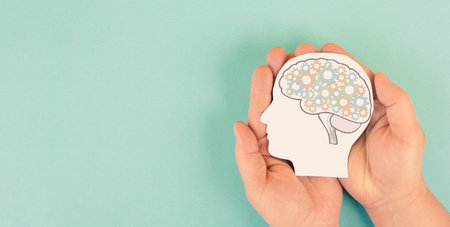 Cogwheels brain, teamwork, brainstorming and creativity concept, gear wheels rotation in artificial intelligence, engineering mindの写真素材