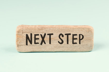 Next step in progress, having new goal and strategy, making plan for future, vision a target, business conceptの写真素材