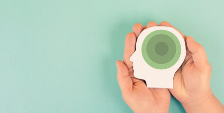 Target a goal, focus on plan and strategy for success, communication and personal development, mind with positive thoughtsの写真素材