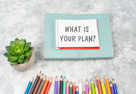 What is your plan, next step in progress, having new goal and strategy, future target, vision a project, lifestyle conceptの写真素材