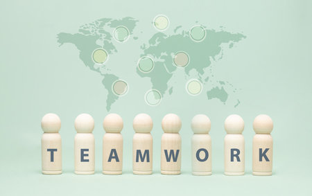 Teamwork, communication and team networking, business concept, cooperating, working together, goal, plan and strategy for successの写真素材