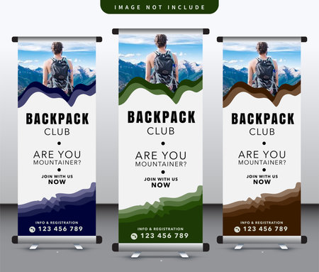 outdoor roll up banner, climbing roll up banner, mountainer roll up banner design