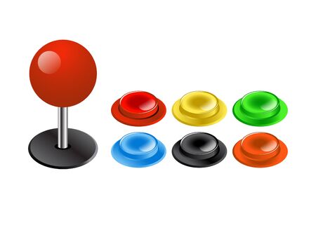 Arcade Buttonのイラスト素材