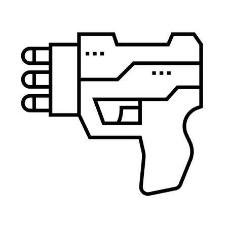Gun Toys Icon Outline Vectorのイラスト素材