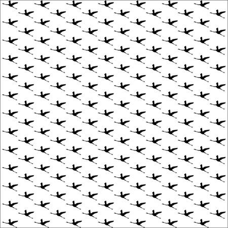 Flying Flamingo Motifs. Vector Illustration