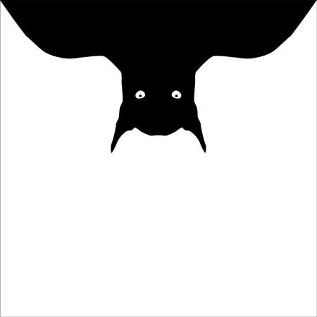 Mysterious Creature. Creepy, Horror, Scary, Mystery Visual Illustration. Illustration for Horror Movie or Halloween Poster Design Element. Vector Illustrationのイラスト素材