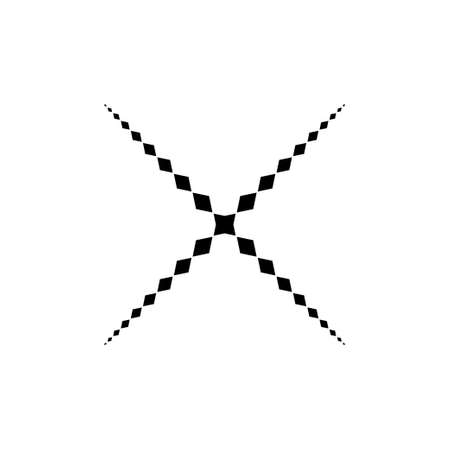 Star Shaped from Rectangles Composition for Logo, Decoration or Graphic Design. Vector Illustrationのイラスト素材