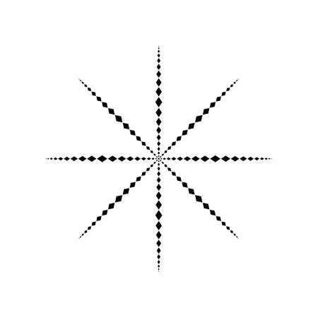 Star Shaped from Rectangles Composition for Logo, Decoration or Graphic Design. Vector Illustrationのイラスト素材