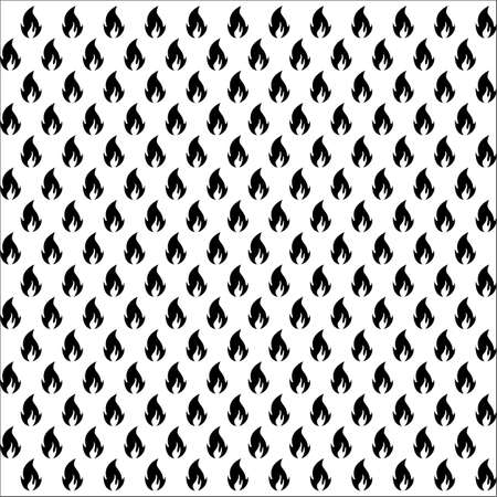 Fire Motifs Pattern for Decoration, Ornate or Graphic Design Element. Vector Illustrationのイラスト素材