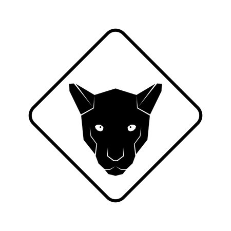 Black Panther Head Illustration for Logo or Graphic Design Element. Vector Illustrationのイラスト素材