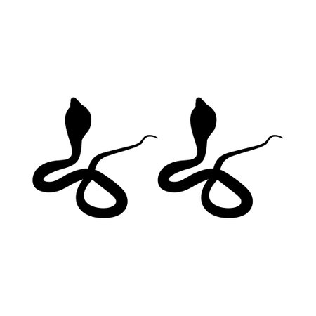 Silhouette of the Cobra Snake for Logo, Pictogram, Website or Graphic Design Element. Vector Illustrationのイラスト素材