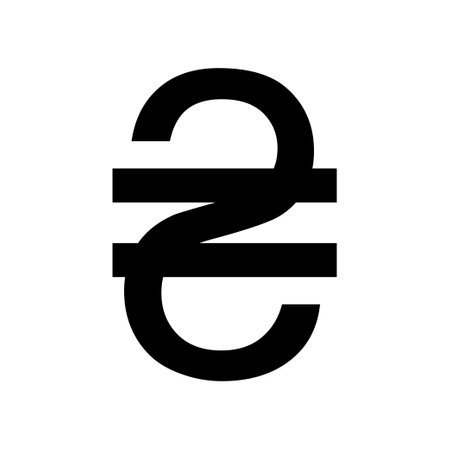 Ukraine Currency Icon Symbol, Ukrainian Hryvnia, UAH Sign. Vector Illustrationのイラスト素材