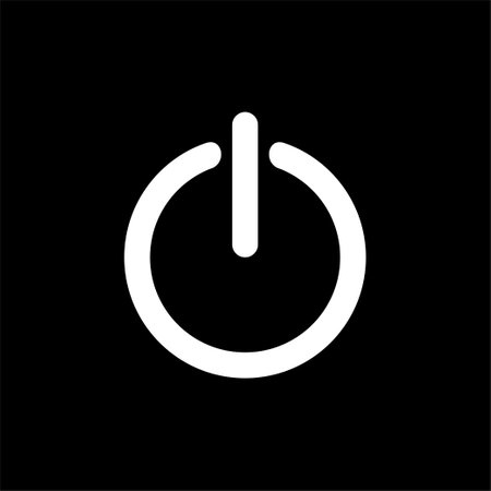Power Button On Off Switch Sign for Pictogram, Art Illustration, Logo, Apps, Website or Graphic Design Element. Vector Illustrationのイラスト素材