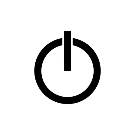 Power Button On Off Switch Sign for Pictogram, Art Illustration, Logo, Apps, Website or Graphic...