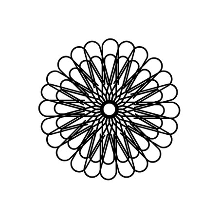 Artistic Circle Shape Made From Paper Clip Composition for Decoration, Ornate, Logo, Website, Art Illustration or Graphic Design Element. Vector Illustrationのイラスト素材