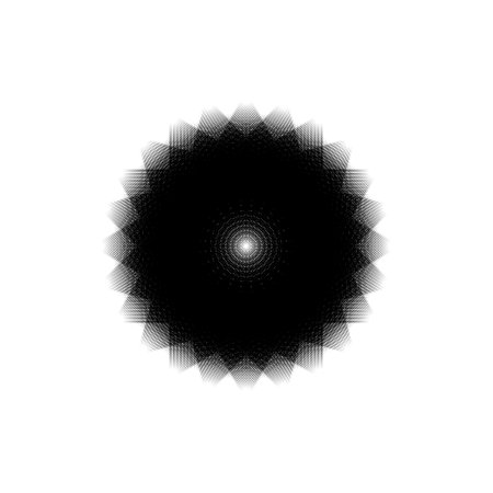 Circle Shape made from Lines Composition for Decoration, Ornate, Motifs Pattern or Graphic Design Element. Vector Illustrationのイラスト素材