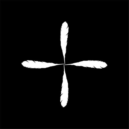Feather Composition for Logo, Ornate, Decoration, Website, Art Illustration or Graphic Design Element. Vector Illustrationのイラスト素材