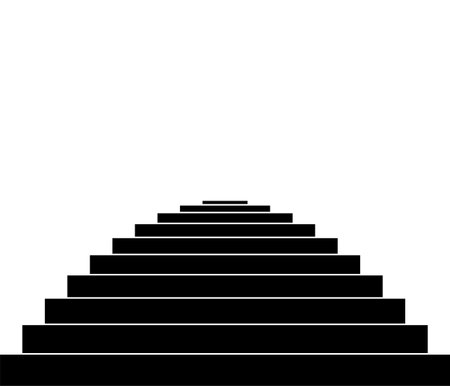 Stairs Silhouette for Icon, Symbol, Art Illustration, Website, Apps or Graphic Design Element. Vector Illustrationのイラスト素材