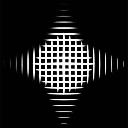 Oval Lines Motif Pattern. Optical Illusion. Contemporary Decoration for Interior, Exterior, Carpet, Textile, Garment, Silk, Tile, Plastic, Paper, Wrapping, Wallpaper, Ect.のイラスト素材