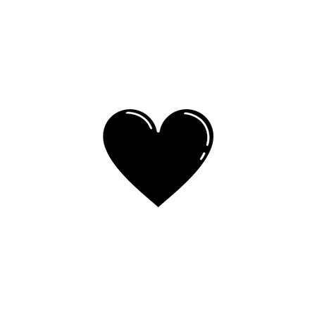 Heart Shaped. Love Icon Symbol for Pictogram, Art Illustration, Apps, Website, Valentines Day, Logo or Graphic Design Element. Vector Illustrationのイラスト素材