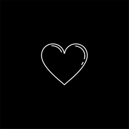 Heart Shaped. Love Icon Symbol for Pictogram, Art Illustration, Apps, Website, Valentines Day, Logo or Graphic Design Element. Vector Illustrationのイラスト素材