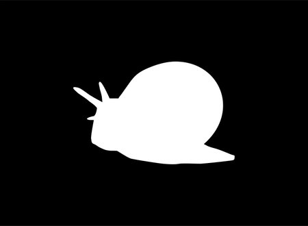 Snails are also called Escargot Silhouette for Logo, Art Illustration, Apps, Website or Graphic Design Element. Vector Illustrationのイラスト素材