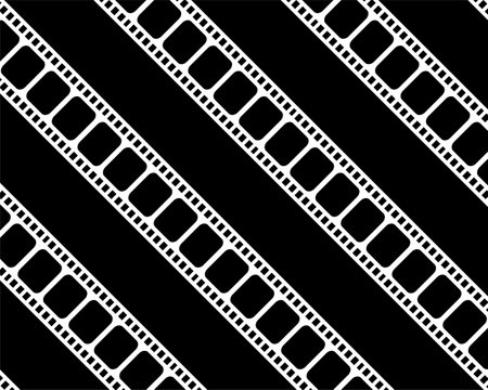 Seamless Filmstrip Motifs Pattern for Ornate, Decoration, Interior, Exterior, Background, Wallpaper, Cover or Graphic Design Element. Vector Illustrationのイラスト素材