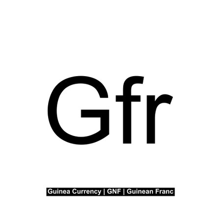 Republic of Guinea Currency symbol, Guinean Franc Icon, GNF Sign. Vector Illustrationのイラスト素材