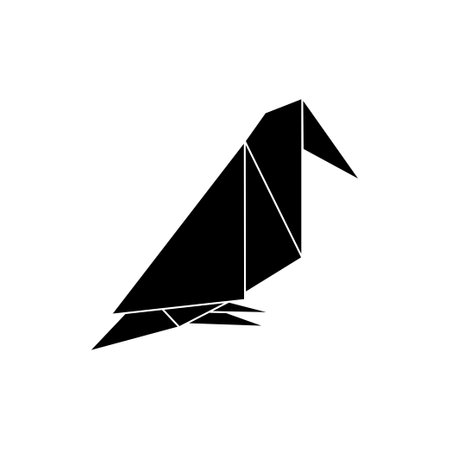 Bird Polygonal Lines Illustration for Logo or Graphic Design Element. Vector Illustrationのイラスト素材